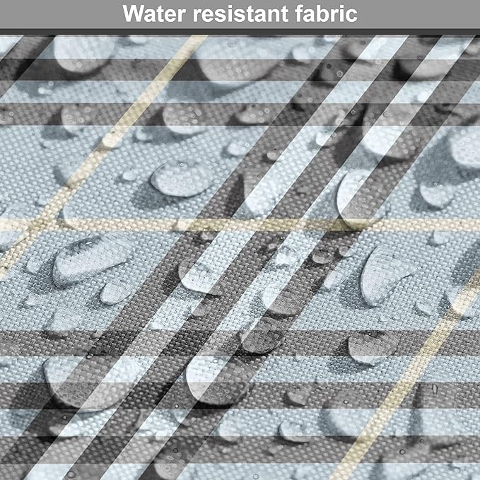 Lunarable Plaid Dog Crate Cover, Traditional Vintage Pattern with Modern Look Checkered Pastel Colored, Easy to Use Pet Kennel Cover for Small Dogs Puppies Kittens, 22 Inch, Pale Blue Dimgray Cream