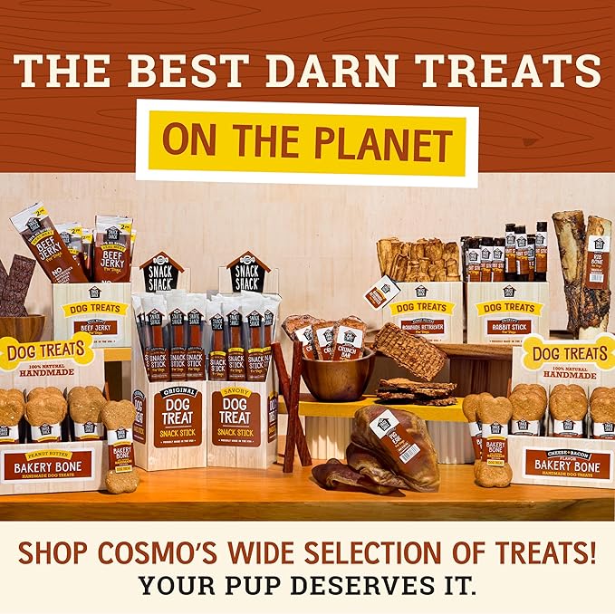 Cosmo's Snack Shack Cheese and Bacon Bakery Bone - All Natural Dog Treat - Made in USA (24 Count Pack of 1)