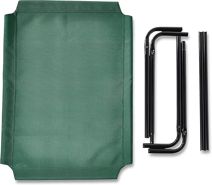 Amazon Basics Cooling Elevated Pet Bed, Medium (43 x 26 x 7.5 Inches), Green