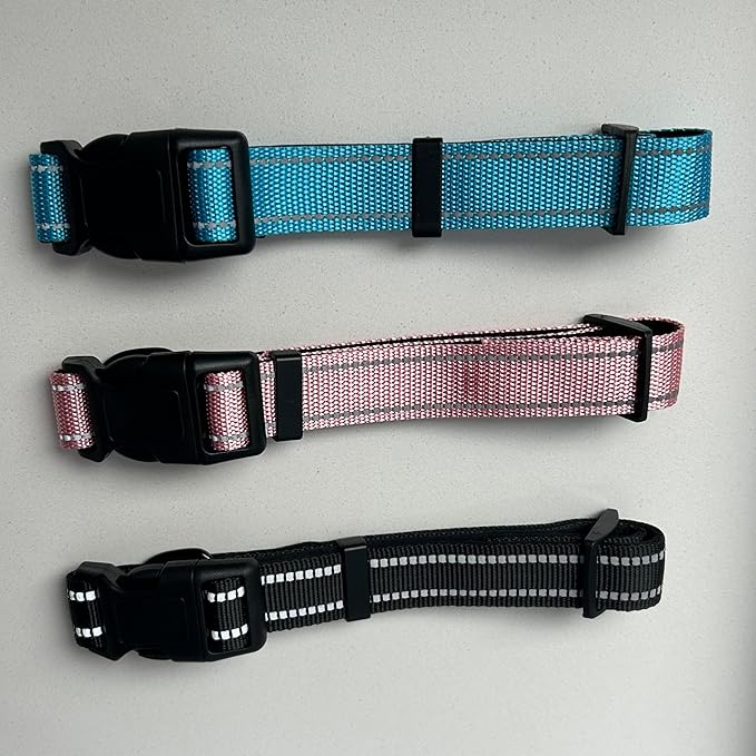 Reflective Dog Collar,Soft Neoprene Padded Breathable Nylon Pet Collar Adjustable