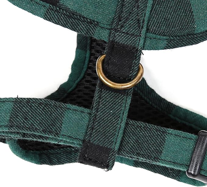Angie and Allie Organic Cotton Dog Harness,No Pull Pet Harness with Leash D-Ring,Adjustable Soft Padded Dog Vest,Comfortable,Sustainable,Breathable and Stylish for Your Canine Companion