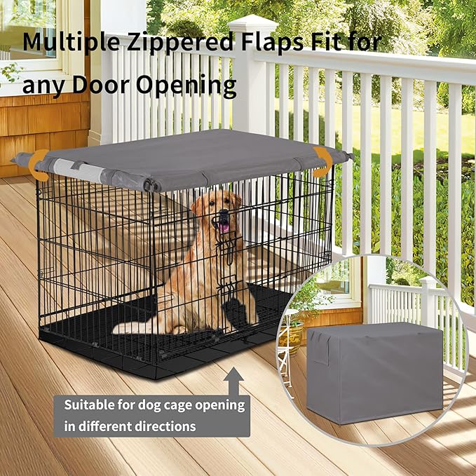 Easy-Going Dog Crate Cover 54 Inch Dog Kennel Cover for Dog, Cage Covers for Dog Crates Fit (54" L x37 W x 45" H) Grey
