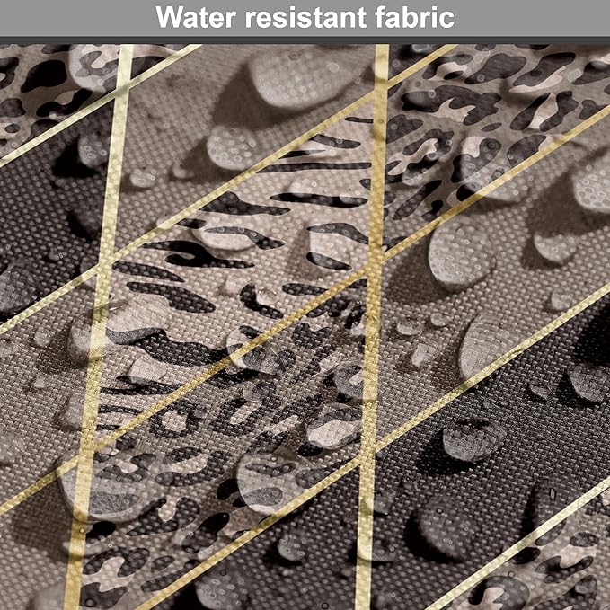 Lunarable Contemporary Brown Dog Crate Cover, Rhomb Check Pattern with Animal Skins, Easy to Use Pet Kennel Cover for Cats & Medium Dogs, 24 Inch, Umber Dark Brown