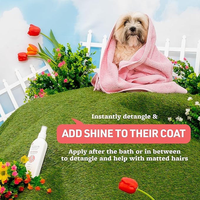 Veterinary Formula Smart Coat Complex Gloss & Glide Detangler, 8 Fl oz – Shine Builder, Conditioner Spray for Dogs – Quickly Detangles Matted Hair – with Silk Protein and Antioxidants