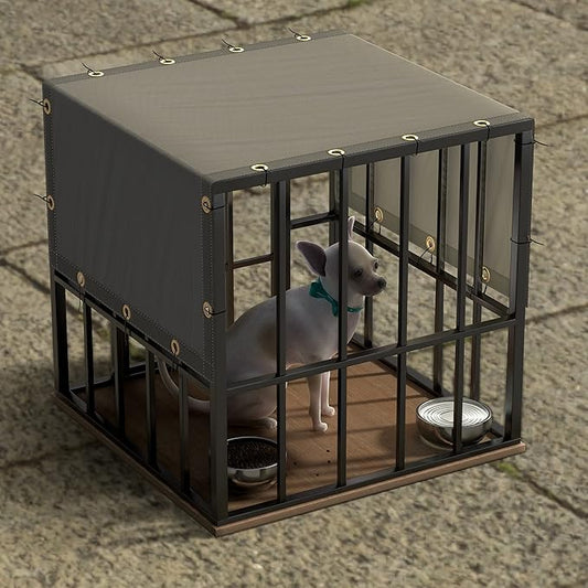 ColourTree 3' x 9' Grey Custom Size Waterproof Shade Cloth with Grommets - 90% Sunblock, Durable Mesh Fabric Tarp for Dog Kennel Cover, Fence Privacy Screen, Greenhouse, Coop & Pet Playpen
