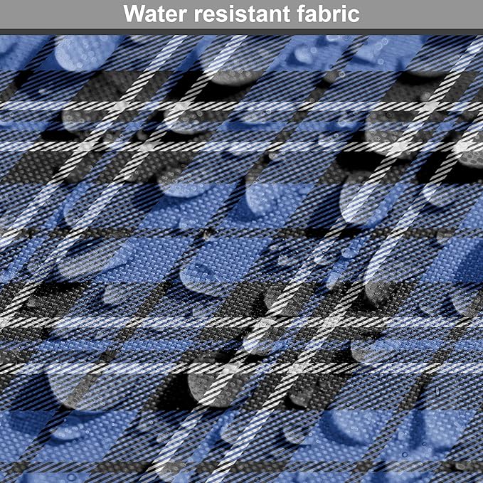 Lunarable Plaid Dog Crate Cover, Classical Old Fashioned Abstract Pattern Design Scottish Country Style, Easy to Use Pet Kennel Cover for Small Dogs Puppies Kittens, 22 Inch, Violet Blue Black White