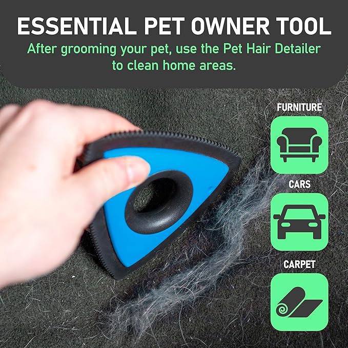 Maxpower Planet Pet Grooming Rake and Mini Pet Hair Remover Tool, Undercoat Rake for Dogs & Hair Remover for Car Carpet, Cat Hair Remover and Double-Sided Deshedding Dematting Tool for Dogs and Cats