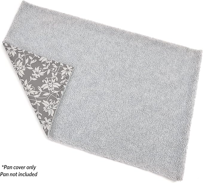 MidWest Homes for Pets Quiet Time Reversible Crate Pan Cover 42' Gray Floral/Fleece