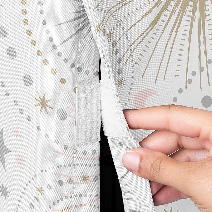 Sweet Jojo Designs 36in. Medium Dog Crate Cover (Boho Star and Moon) Pet Cage, Kennel Covers (Shabby Chic, Bohemian, Celestial, Sky, Stars & Moons, Cosmic, Starburst, Mystical, Blush Pink, Gold, Grey)