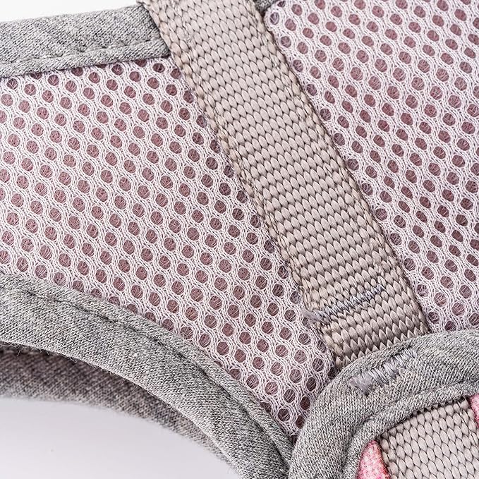 HUGO & HUDSON Dog Harness, No-Pull Anti Choke Tweed Harness Vest, Pink Checkered, L