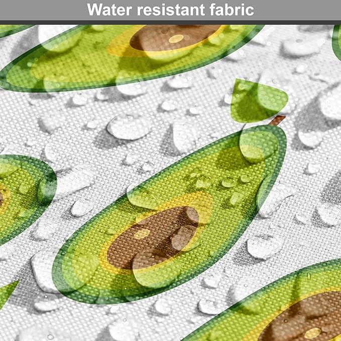 Lunarable Avocado Dog Crate Cover, Pattern of Sliced Healthy Fruits Scattered, Easy to Use Pet Kennel Cover for Medium Large Dogs, 36 Inch, Lime Green White Brown