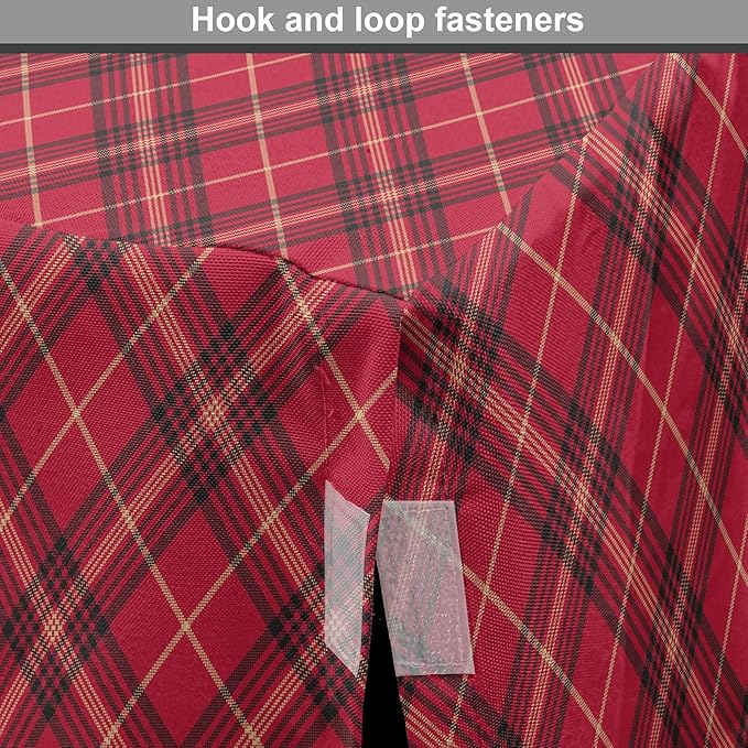 Lunarable Buffalo Plaid Dog Crate Cover, Rhombus Check Pattern with Warm Colored Pattern, Easy to Use Pet Kennel Cover for Medium Large Dogs, 36 Inch, Dark Coral Charcoal Grey