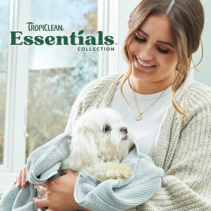 TropiClean Essentials Shea Butter Conditioner for Dogs | Restore Dry & Itchy Skin | Condition The Coat | Derived from Natural Ingredients