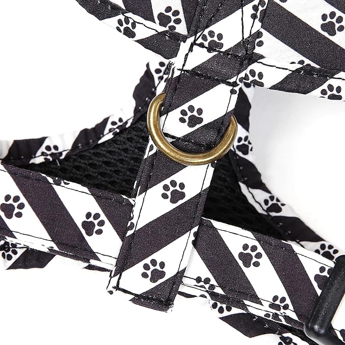Angie and Allie Organic Cotton Dog Harness,No Pull Pet Harness with Leash D-Ring,Adjustable Soft Padded Dog Vest,Comfortable,Sustainable,Breathable and Stylish for Your Canine Companion