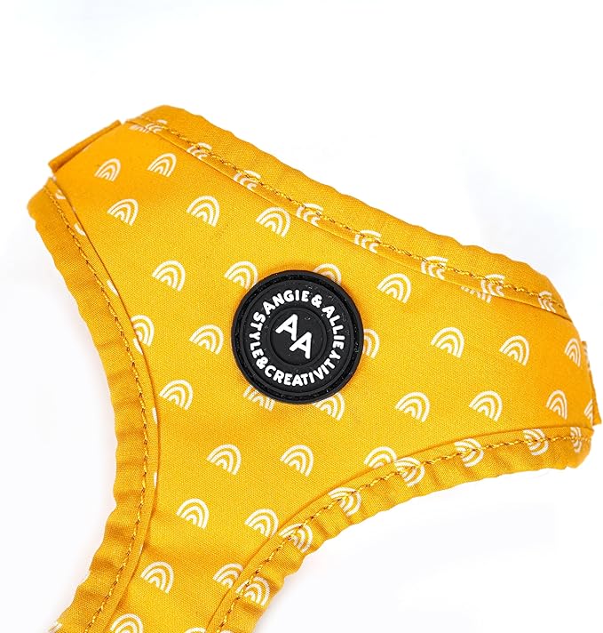 Angie and Allie Organic Cotton Dog Harness,No Pull Pet Harness with Leash D-Ring,Adjustable Soft Padded Dog Vest,Comfortable,Sustainable,Breathable and Stylish for Your Canine Companion