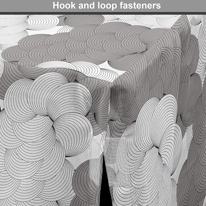 Lunarable Abstract Dog Crate Cover, Seigaiha Inspired Lines Curvy Elements Illustration in Greyscale Tones Print, Easy to Use Pet Kennel Cover for Medium Large Dogs, 48 Inch, Pale Taupe Grey