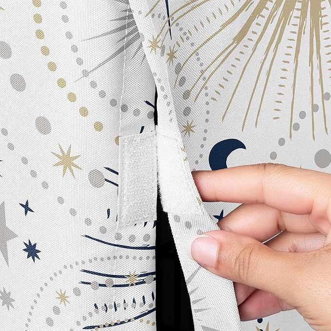 Sweet Jojo Designs 42in. Medium/Large Dog Crate Cover (Boho Star and Moon) Pet Cage, Kennel Covers (Shabby Chic, Bohemian, Celestial, Sky, Stars & Moons, Starburst, Cosmic, Navy Blue & Gold, Grey)