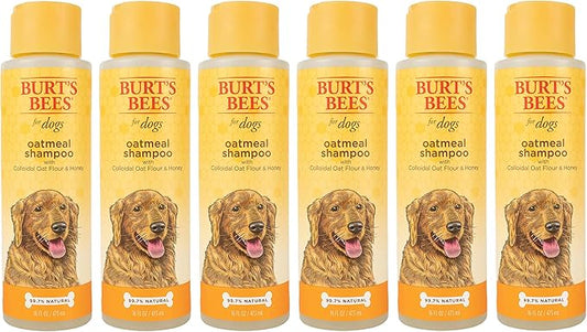 Burt's Bees for Dogs Natural Oatmeal Dog Shampoo | With Colloidal Oat Flour & Honey | Cruelty Free, Sulfate & Paraben Free, pH Balanced for Dogs - Made in USA, 16 Oz - Pack of 6