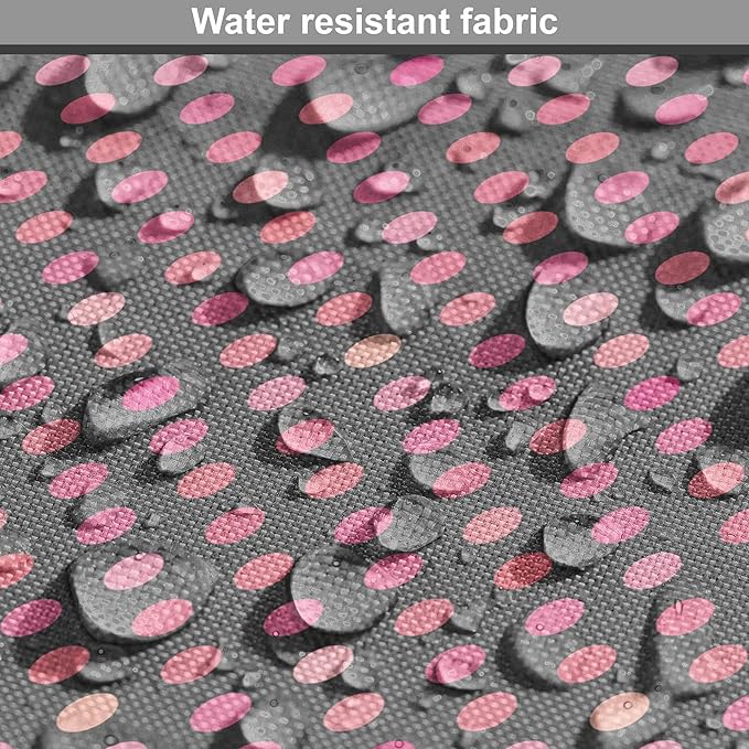 Lunarable Dusty Rose Dog Crate Cover, Retro Polka Dots Pattern in Pink Colors Spotted Texture Image, Easy to Use Pet Kennel Cover for Small Dogs Puppies Kittens, 18 Inch, Pink Peach Charcoal Grey