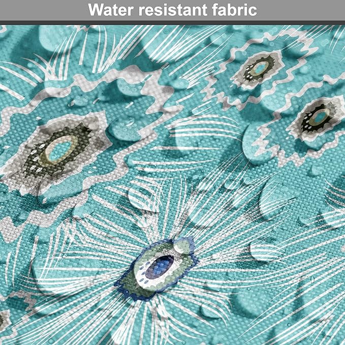 Lunarable Abstract Dog Crate Cover, Surreal and Flourishing Botanical Floral Ornaments Pattern, Easy to Use Pet Kennel Cover for Medium Large Dogs, 48 Inch, Cadet Blue Grey