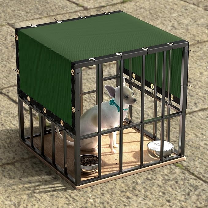 ColourTree 3' x 18' Green Custom Size Shade Cloth with Grommets - 90% Sunblock, Durable Mesh Fabric Tarp for Dog Kennel Cover, Fence Privacy Screen, Greenhouse, Chicken Coop & Pet Playpen