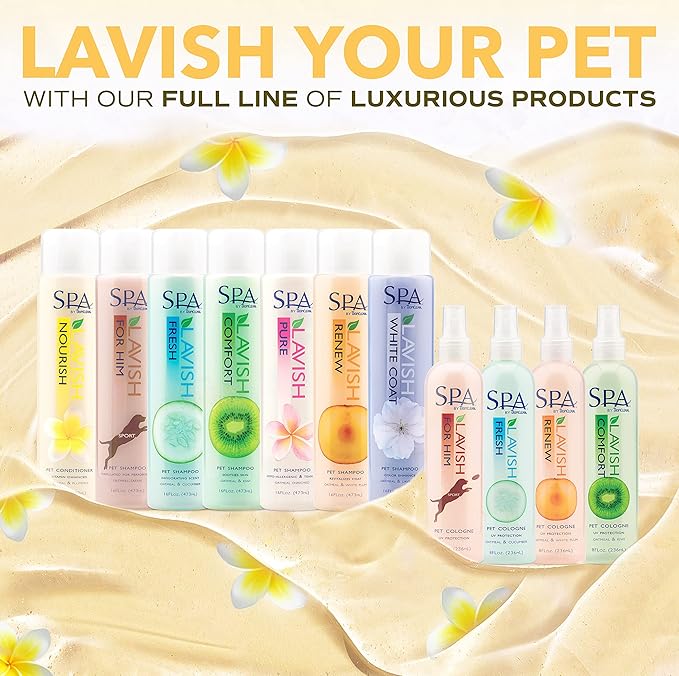 TropiClean SPA Lavish Dog Conditioner | Nourishing Conditioner For Dogs | Naturally Derived Salon Grade Ingredients | Made in the USA | 16oz
