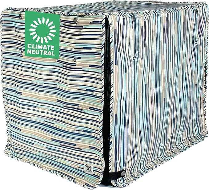 Molly Mutt I Don't Like Mondays Dog Crate Cover, 100% Cotton Canvas Cover with 2 Roll-Up Panels, Ideal for Dog or Cat Crate, Durable, Washable, and Free of Harmful Chemicals, 24" x 18" x 21"