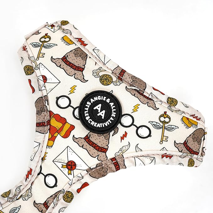 Angie and Allie Organic Cotton Dog Harness,No Pull Pet Harness with Leash D-Ring,Adjustable Soft Padded Dog Vest,Comfortable,Sustainable,Breathable and Stylish for Your Canine Companion