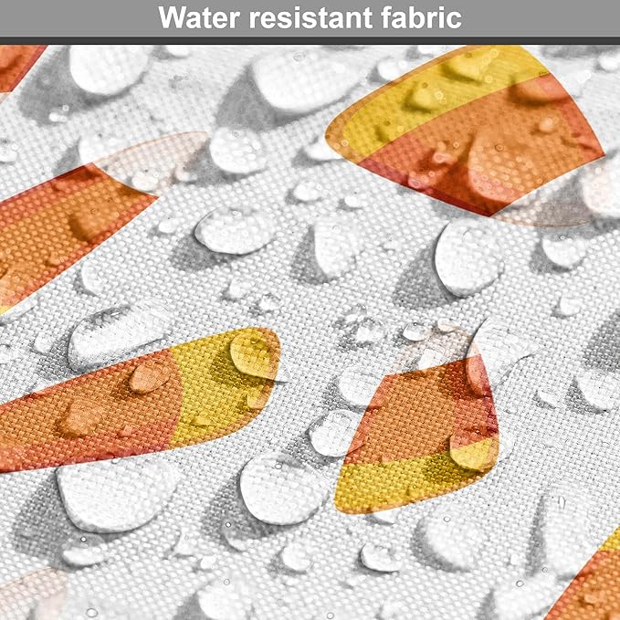 Lunarable Candy Corn Dog Crate Cover, Continuing Halloween Themed Dessert on a Plain Background, Easy to Use Pet Kennel Cover for Cats & Medium Dogs, 24 Inch, Orange Earth Yellow