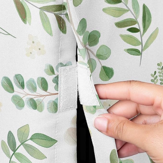 Sweet Jojo Designs Green Boho Floral Leaf Dog Crate Cover – Kennel Covers for 36 Inch Pet Cage Medium - Neutral Sage White Bohemian Watercolor Botanical Flower Woodland Tropical Garden Nature