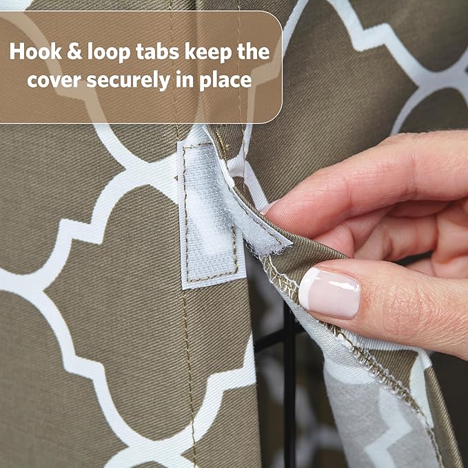 MidWest Homes for Pets Dog Crate Cover, Privacy Dog Crate Cover Fits Midwest Dog Crates, Crate Cover Only; Machine Wash & Dry; Brown Geo Print; 48 inch