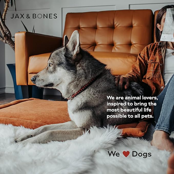 Jax & Bones Dog Crate Cover & Dog Crate Pad Set - Includes Crate Bed, Kennel Cover, & Soft Liner That Acts Like a Bumper - Large Lark Graphite - Made in USA