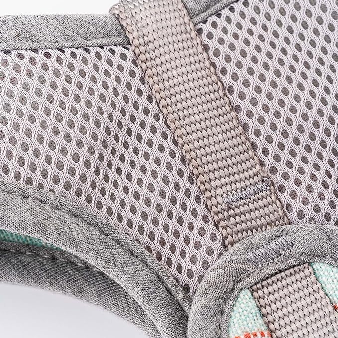 HUGO & HUDSON Dog Harness, No-Pull Anti Choke Tweed Harness Vest, Aqua Checkered, L