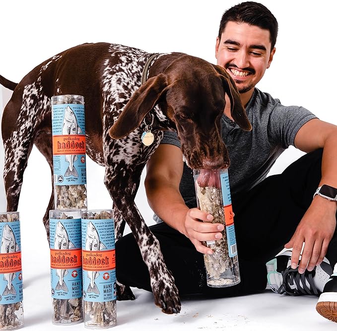 Polkadog Haddock Skins Dog & Cat Treats, Cat Snacks – Crunchy, All-Natural Treats for Dogs, Cats – Savory, Crunchy Puppy Snacks – Sustainable N. Atlantic Haddock Skin – 2 oz.