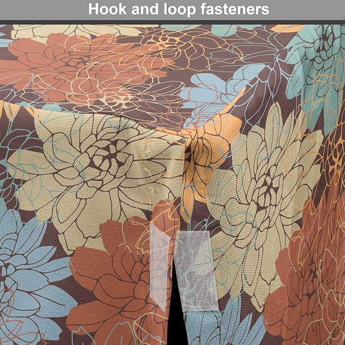 Lunarable Floral Dog Crate Cover, Blossoming Flowers Pattern Botanical Garden Art Illustration Colorful Vintage Design, Easy to Use Pet Kennel Cover for Small Dogs Puppies Kittens, 24 Inch, Brown