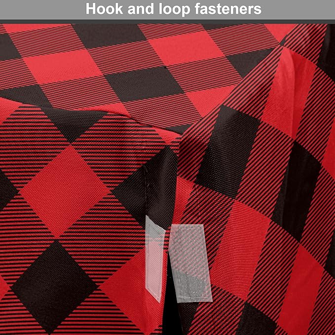 Lunarable Buffalo Plaid Dog Crate Cover, Grid Style Illustration with Horizontal Lines Pattern Diamond, Easy to Use Pet Kennel Cover for Small Dogs Puppies Kittens, 18 Inch, Orange and Charcoal Grey