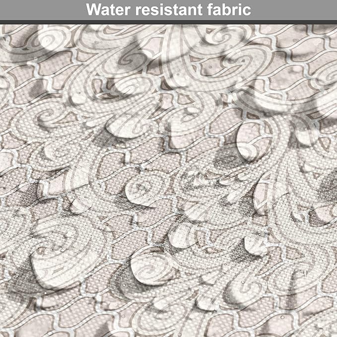 Lunarable Cream Dog Crate Cover, Old Lace Design with Soothing Color Scheme Vintage Style Classical Inspired Image, Easy to Use Pet Kennel Cover for Small Dogs Puppies Kittens, 22 Inch, Cream Tan