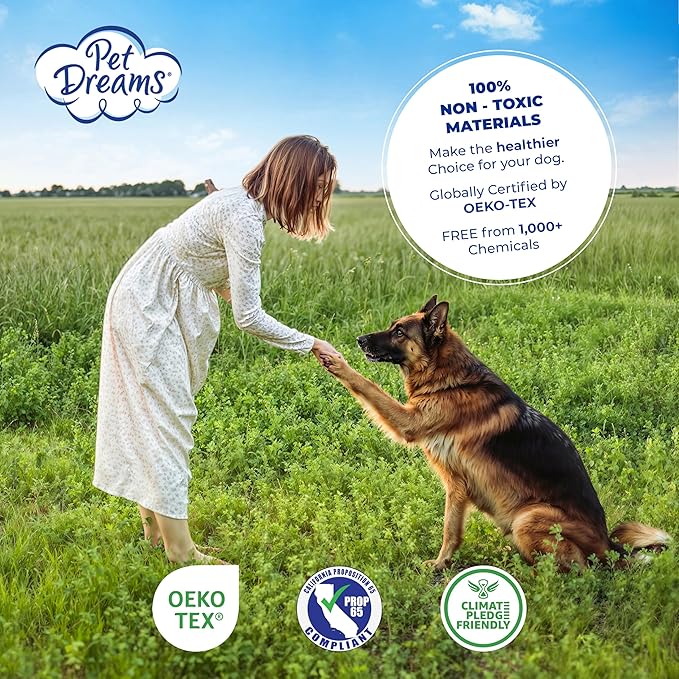 Pet Dreams Dog Crate Cover & Mat- Breathable Non-Toxic Kennel Topper for Single-Door Crates, Fits iCrate Dog Cages 18, 24, 30, 36, 42, 48 Inches (Ivory, Medium, 30“)