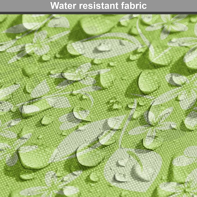 Lunarable Green Dog Crate Cover, Flourishing Spring Flowers Fresh Summer Meadow Themed Graphic Flora Print, Easy to Use Pet Kennel Cover for Cats & Medium Dogs, 24 Inch, Apple Green Pale Green