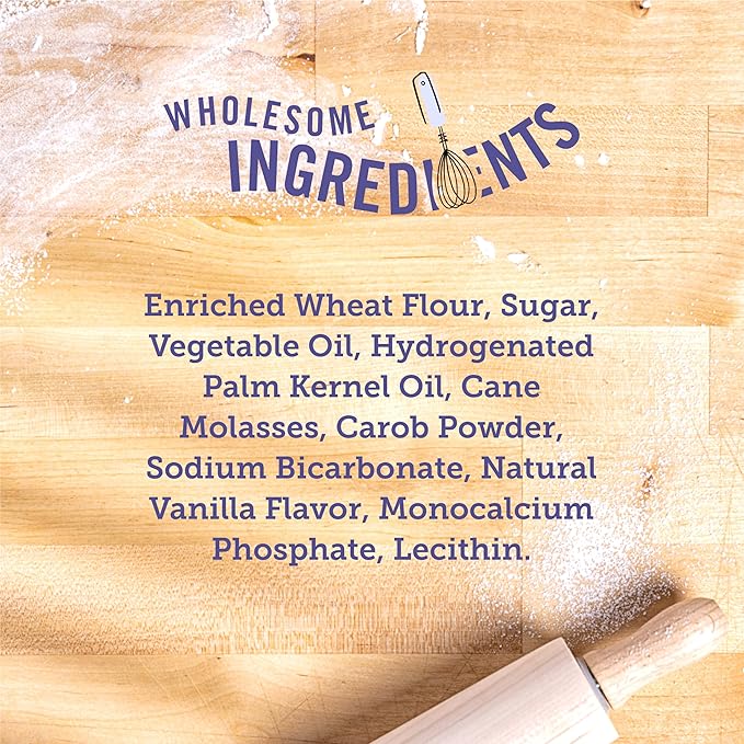 Three Dog Bakery Cookies with Carob Flavored Chips, Premium Treats for Dogs, 13 Ounce Package, 6-Pack