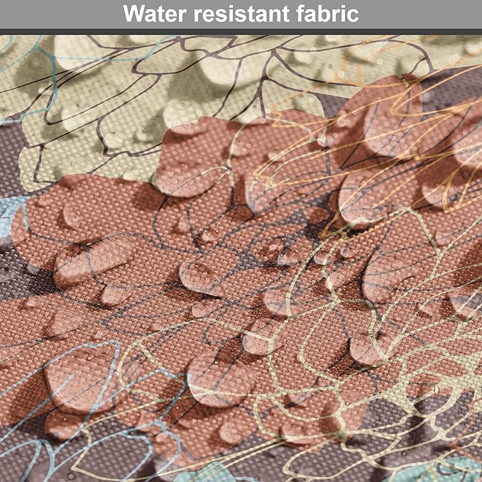 Lunarable Floral Dog Crate Cover, Blossoming Flowers Pattern Botanical Garden Art Illustration Colorful Vintage Design, Easy to Use Pet Kennel Cover for Small Dogs Puppies Kittens, 30 Inch, Brown