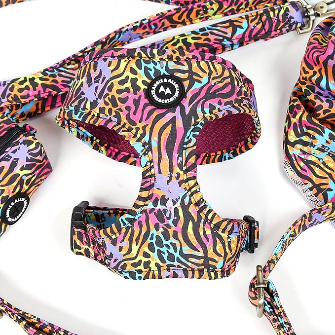 Angie and Allie Organic Cotton Dog Harness,No Pull Pet Harness with Leash D-Ring,Adjustable Soft Padded Dog Vest,Comfortable,Sustainable,Breathable and Stylish for Your Canine Companion