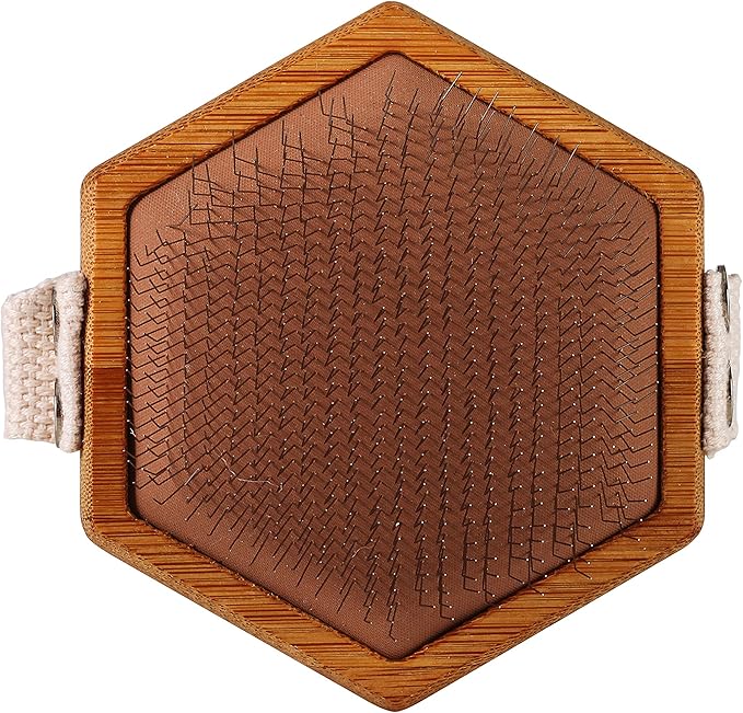 Burt's Bees for Pets Palm Slicker Brush - Recycled Bamboo Dog and Puppy Grooming Tool, Pet Hair Brush and Comb