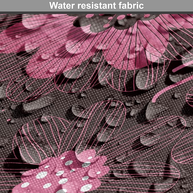 Lunarable Floral Dog Crate Cover, Botanical Theme Flowers Pattern Natural Art Abstract Blossoms, Easy to Use Pet Kennel Cover for Cats & Medium Dogs, 30 Inch, Charcoal Grey