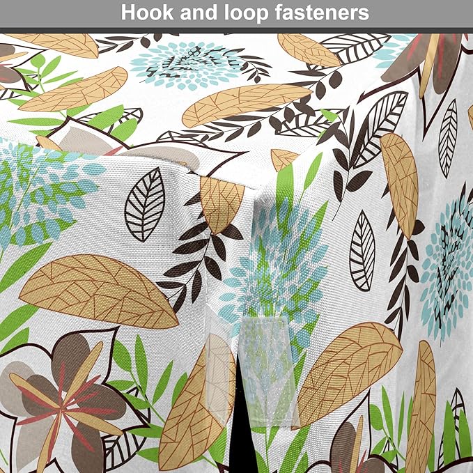 Lunarable Paint Dog Crate Cover, Leaf Petals Flourish Summer Florets Dahlia Romantic Girls, Easy to Use Pet Kennel Cover for Medium Large Dogs, 42 Inch, Sand Brown Pale Blue