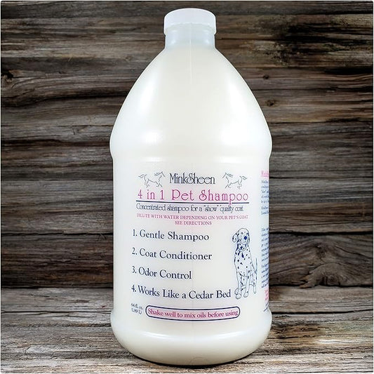 Minsheen Dog Grooming Shampoo and Conditioner, Natural Itch Relief for Dogs and Pets PH Balanced, Made in USA, 64 Concentrated Ounces