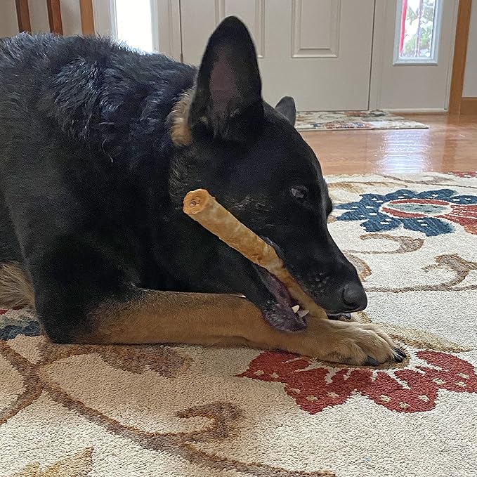 Fieldcrest Farms Nothing to Hide Natural Rawhide Alternative Large 10'' Rolls for Dogs - 3 Pack (6 Chews) Premium Grade Easily Digestible Chews - Great for Dental Health (Beef)