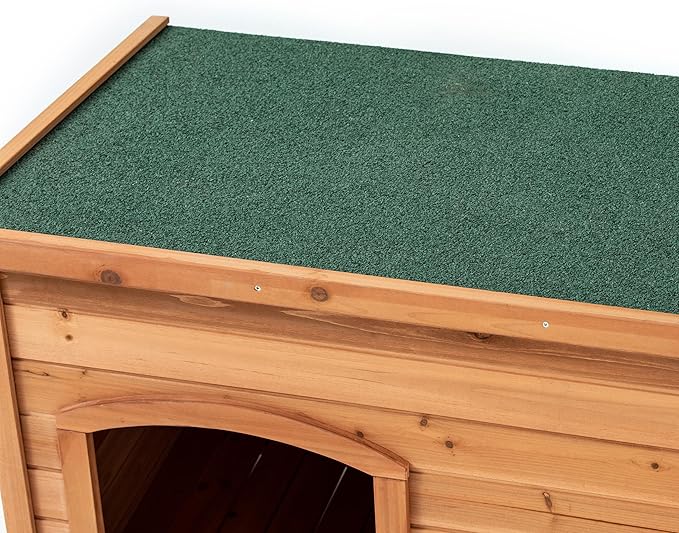 TAKUKA Outdoor Wooden Dog House for Small Medium Large Sized Dogs，Extra Waterproof Durable Dog Kennel with Wooden Floor for Garden Backyard Farm (40" W x 26" D x 28" H)
