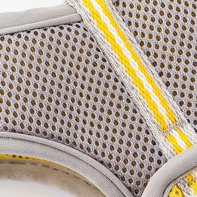 HUGO & HUDSON Dog Harness No-Pull Pet Harness Adjustable Quick Dry Mesh Padded Vest, Yellow, L