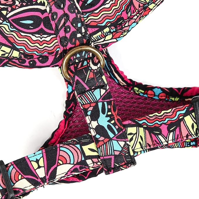 Angie and Allie Organic Cotton Dog Harness,No Pull Pet Harness with Leash D-Ring,Adjustable Soft Padded Dog Vest,Comfortable,Sustainable,Breathable and Stylish for Your Canine Companion